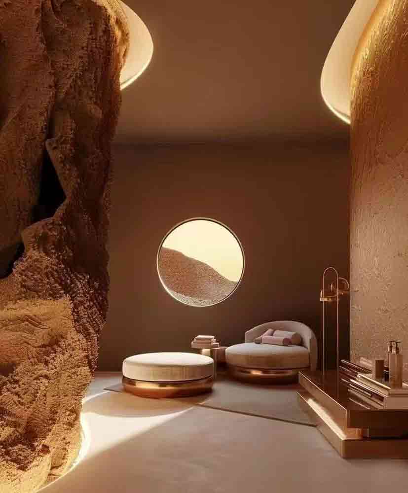 Cozy waiting area at Landa Massage in Shanghai